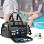 Damero Professional Medical Bag Empty, First Responder Trauma Bag with Detachable Dividers for Home Health Care, EMT, EMS, Gray(BAG ONLY) - Image 8
