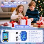 Kids Phone for Boys, Dinosaur Toy Phone Christmas Birthday Gifts for Boy Ages 3-10, Toddler Learning Phones with Touchscreen, 44 Game, Dual Camera, Music Player, 32GB Card & Dino Bag (Blue) - Image 10