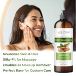 velona Sweet Almond Oil - 16 Fl Oz | 100% Pure and Natural Carrier Oil |Cold Pressed | Skin, Hair, Body & Face Moisturizing | Use Today - Enjoy Results… - Image 6