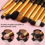 Docolor Eye Makeup Brushes 10Pcs Skull Printed Eyeshadow Makeup Brush Set Blending Concealer Eyebrow Eye Liners Premium Synthetic Eyeshadow Crease Brow Brush - Image 3