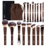 MAANGE Makeup Brushes 16Pcs Professional Foundation Powder Blush Contour Eyeshadows Double-End Makeup Brushes Set with Bag and Gift Box-CoffeeBrown - Image 2