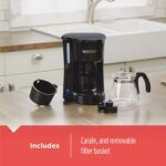 BLACK+DECKER 5-Cup Coffee Maker with On/Off Switch, Sneak-A-Cup Feature, and Easy-View Water Window, Black - Image 6