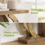 LITTLE TREE Console Table, 4-Tier Farmhouse Wooden Sofa Table Behind Couch, 42.5-Inch Narrow Entryway Hallway Foyer Tables for Living Room, Console Sofa Tables with Storage Shelves, Rustic Brown - Image 6