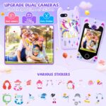Kids Smart Phone for Girls Gifts - Toddler Christmas Birthday Gift for Age 3 4 5 6 Year Old, Kids Cell Phone Toy with Touchscreen, Dual Cameras, Learning, Kid Mp3 Player, Games with 32 GB Card - Image 5