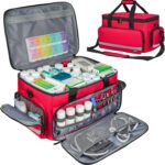 Medical Bag,First Aid Bag Empty,Home Health Nurse Bag with Detachable Divider,Medical Supplies Storage Tote for Nursing Student,Therapist,Doctors - Image 2