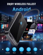 Jemluse Android Auto Wireless Adapter, Innovative Instant Connection via NFC Converts Wired to Wireless for Factory Wired Android Auto Car, Wireless Dongle Fit for Android 11+ & Cars from 2017(Gray) - Image 4