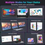 QQH Laptop Screen Extender, 15.6” Triple Portable Monitor for Laptop with Ultra-Slim FHD IPS Display, USB-C Plug and Play Extended Screen Compatible with MacOS, Windows, Android for 12-16" Laptops - Image 10
