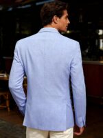 Barry.Wang Mens Casual Blazer Suit Jacket Two Buttons Sport Coat Lightweight Homecoming Business Daily Wedding Dress - Image 4