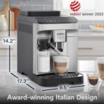 De'Longhi Magnifica Evo Automatic Espresso & Coffee Machine with Auto Milk Frother, Built-in Grinder & Auto-Clean Function - For Latte, Cappuccino, Americano, Iced Coffee, ECAM29084SB , Silver - Image 3