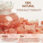 Essential Oil Diffusers Aromatherapy Diffuser: Vyaime Salt Lamp Diffuser for Home Bedroom Office, Pink Crystal Himalayan Cute Lotus Auto Shut-Off 7 Colors LED Night Light - V1103 - Image 5