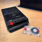 QFX RETRO-39 Portable Shoebox Cassette Tape Recorder – USB to Cassette Recording, Built-in Microphone, 3.5" Bluetooth Speaker, FM Radio, MP3 Playback, Line-in/Out, AC/Battery Powered - Image 10