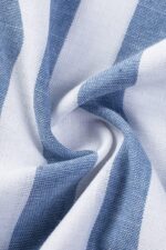 JMIERR Men's Casual Stylish Short Sleeve Button-Up Striped Dress Shirts Cotton Beach Shirt - Image 7