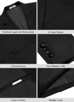 COOFANDY Men's Casual Blazer Regular Fit Lightweight Two Button Sport Coat Suit Jacket - Image 7