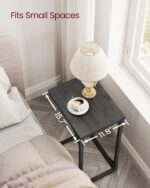 VASAGLE C-Shaped End Table Set of 2, Small Side Table for Couch, Sofa Table with Metal Frame for Living Room, Bedroom, Bedside, Ebonized Oak and Black - Image 4