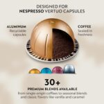 Nespresso Festive Vertuo Pop+ Deluxe Coffee and Espresso Maker by Breville with Milk Frother, Matte Black Gold - Image 5