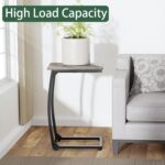 C-Shaped End-Table Set of 2 - Side Table for Couch,Curved Support Legs, Slide Under Couch Table for Sofa, TV Tray Table for Living Room Bedroom（Lvory） - Image 8