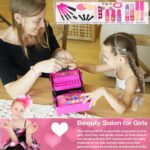 Kids Makeup Kit for Girl - 52 PCS Safe and Washable Makeup for Kids, Real Girls Makeup Kit, Toddler Makeup Kit with Cosmetic Case, Girls Toys Age 4-12, Princess Toys Birthday Gifts for Girls - Image 6