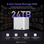 Beelink Me Mini, Mini PC NAS, Intel N150 CPU, 16GB LPDDR5, 64GB eMMC, 6*M.2 PCIe3.0 SSD Slots(MAX 24TB), Dual 2.5G LAN/WiFi6/BT5.2/USB3.2/HDMI, HTPC, Private Cloud, Soft Router, Storage Solution - Image 5