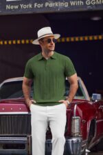 COOFANDY Mens Knit Polo Shirts Short Sleeve Ribbed Textured Polo Shirt Lightweight Casual Golf Shirts Collared T Shirt - Image 7