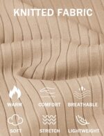 COOFANDY Mens Knit Polos Long Sleeve Casual Sweater Polos V Neck Collared Sweater Golf Polo Sweaters and Pullovers - Image 7