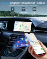 Jemluse Wireless CarPlay Adapter for Apple iPhone - Multi-User Seamless Connection for Convert Wired to Wireless Car Play Adapter - No Latency from iOS 10+ to Screen w/USB C (Gray) - Image 4