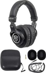 Rockville 3-Person Podcast Recording Package LINE8 USB 8-Channel Mixer and USB Audio Interface with (3) PRO-M50 Headphones, (3) RMIC-SR Mics, Stands, RHPA4 Amp, Cables (12 Items) - Image 10