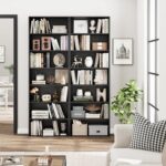 FACBOTALL 82" Tall Bookshelf, 7-Tier Open Shelves Bookcase, Freestanding Display Storage Shelves, Tall Bookcase Home Decor Furniture for Home Office, Living Room, Bedroom, Black - Image 5
