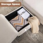 Convertible Sectional Couches for Living Room, L-Shaped Couch 3 Seats Sofas with Storage Chaise & 2 Cup Holders, Small Sofa for Apartment, Compact Spaces, Beige - Image 5