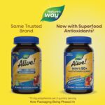 Nature's Way Alive! Men’s 50+ Daily Gummy Multivitamins, Supports Healthy Brain, Eyes, Heart*, B-Vitamins, Gluten-Free, Vegetarian, Fruit Flavored, 60 Gummies (Packaging May Vary) - Image 3