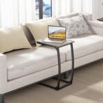 C-Shaped End-Table Set of 2 - Side Table for Couch,Curved Support Legs, Slide Under Couch Table for Sofa, TV Tray Table for Living Room Bedroom（Lvory） - Image 3