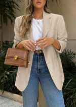 PRETTYGARDEN 2025 Blazers for Women Business Casual Long Sleeve Lapel Open Front Suit Jacket Work Blazer with Pockets - Image 5