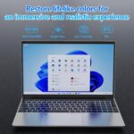 15.6" FHD Laptop,16GB DDR4 RAM 512GB SSD,Portable Laptop Computer with Backlit Keyboard,180 ° Angle Opening,Fingerprint Reader,38WH Battery,Webcam,WiFi 5,BT 4.2,Mini HDMI,USB 3.0 - Image 5