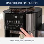 De'Longhi True Brew Drip Coffee Maker, Built in Grinder, Single Serve, 8 oz to 24 oz, Hot or Iced Coffee, Stainless, CAM51025MB - Image 3