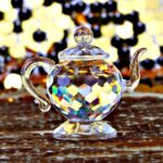 H&D HYALINE & DORA Crystal Teapot Figurine Chinese Collection Ornament Home Office Decor 1.7-Inch - Image 3