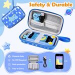 Kids Phone for Boys, Dinosaur Toy Phone Christmas Birthday Gifts for Boy Ages 3-10, Toddler Learning Phones with Touchscreen, 44 Game, Dual Camera, Music Player, 32GB Card & Dino Bag (Blue) - Image 8