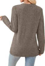 SAMPEEL Womens Sweaters Lightweight Long Sleeve Shirts V Neck Tops with Button Fall Outfits 2025 - Image 7