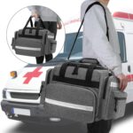 Damero Professional Medical Bag Empty, First Responder Trauma Bag with Detachable Dividers for Home Health Care, EMT, EMS, Gray(BAG ONLY) - Image 7