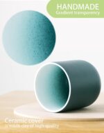 Essential Oil Diffuser,Nature Ceramic Diffuser,Stone Ultrasonic Essential Oil Diffuser for Aromatherapy (Blue) - Image 4