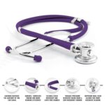 ASA TECHMED Nurse Essentials for Work Starter Kit, Stethoscope, Blood Pressure Monitor, Otoscope, Tuning Forks and More. 18 Pcs Doctor Kit, Nurse Gift (Purple) - Image 4