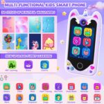 Kids Smart Phone for Girls Gifts - Toddler Christmas Birthday Gift for Age 3 4 5 6 Year Old, Kids Cell Phone Toy with Touchscreen, Dual Cameras, Learning, Kid Mp3 Player, Games with 32 GB Card - Image 3