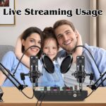 F999 Podcast Equipment Bundle for 2,DJ Mixer with BM800 Podcast Microphone Bundle Studio Condenser Microphone Perfect for Podcasting, Recording, Singing, TikTok Live Vlog,Streaming and Gaming - Image 3