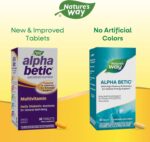 Nature's Way alpha betic, Diabetic Multivitamin for Daily Nutritional Support, with B-Vitamins for Energy Metabolism Support*, Alpha Lipoic Acid, Taurine, Lutein, 30 Tablets - Image 3