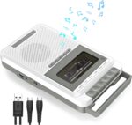 Cassette Player Recorder Converter,Record to Cassettes/USB/SD Card via Mic, Portable Cassette to MP3 Music via U Disk/SD Card or PC, Cassette Tape Player with Headphone Jack,Retractable Handle (White) - Image 2