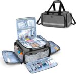 Trunab First Responder Bag Empty, Professional Medical Supplies Bag First Aid Kits Bag with Inner Dividers for Home Health Nurse, Community Care, EMT, EMS, Bag Only, Grey - Patented Design - Image 2