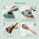 EcoTools Makeup Brush Cleanser + Silicone Cleansing Pad Bundle, Deep Cleaning Shampoo for Makeup Sponges & Brushes, Brush Cleaner Pad, Vegan & Cruelty-Free, Gentle Formula - Image 5