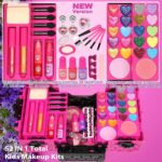Kids Makeup Kit for Girl - 52 PCS Safe and Washable Makeup for Kids, Real Girls Makeup Kit, Toddler Makeup Kit with Cosmetic Case, Girls Toys Age 4-12, Princess Toys Birthday Gifts for Girls - Image 3