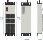 CCCEI 2PCS Heavy Duty Power Strip Surge Protector 20 AMP, 8 Outlets 12 Gauge Industrial Shop Garage Metal Multiple Outlets, 6 FT Extension Cord 5-15P Adapter High Amp 6-20R T-Slot 20a for Appliance - Image 8