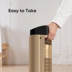 Sweetcrispy Space Heater for Indoor Use, 23Inch Portable Heater with Remote and Thermostat,7 Light Modes, 70°Oscillation, 12H Timer, Up to 95°F, Tip-over Protection,Gold - Image 10