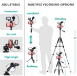 Movo iVlogger Vlogging Kit for iPhone with Fullsize Tripod - Lightning Compatible YouTube Starter Kit for Content Creators - Accessories: Tripods, Phone Mount, LED Light and Shotgun Mic - Image 7