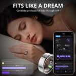 R02 Smart Ring, a Smart Ring for Women and Men, with a Charging case, Supports Heart Rate, Blood Oxygen, Sleep Health Monitoring, and Sports Tracking Ring. (Silver, 10#) - Image 5
